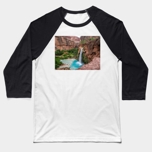 Havasu Falls Baseball T-Shirt by algill